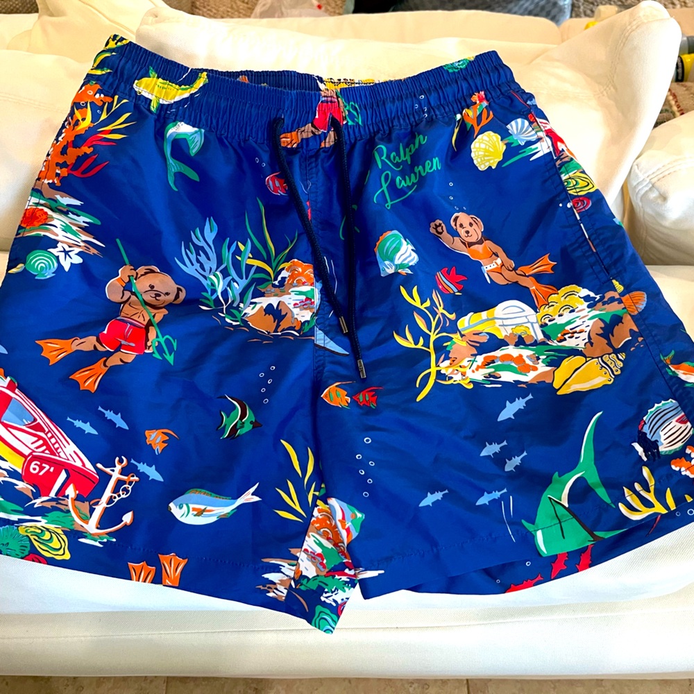 Ralph Lauren Polo 5.75-Inch Traveler Polo Bear Swim Trunk